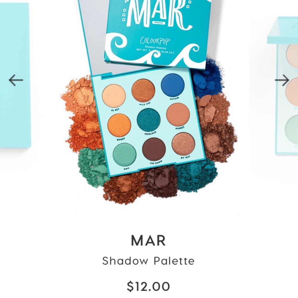 🌊 Mar Colourpop Palette 🌊Like New!
